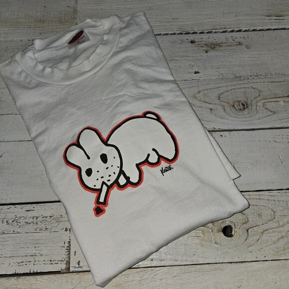 Kozik X Kidrobot Smorking labbit Tshirt Sz Med Y2K - Picture 7 of 9